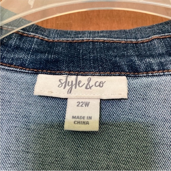 Style & Co. Jean Jacket plus size 22 - Picture 3 of 4